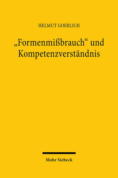 Produktbild: "Formenmi&szlig;brauch" und Kompetenzverst&auml;ndnis