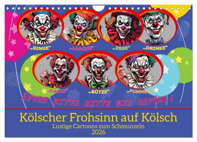 Produktbild: K&ouml;lscher Frohsinn auf K&ouml;lsch (Wandkalender 2026 DIN A4 quer), CALVENDO Monatskalender