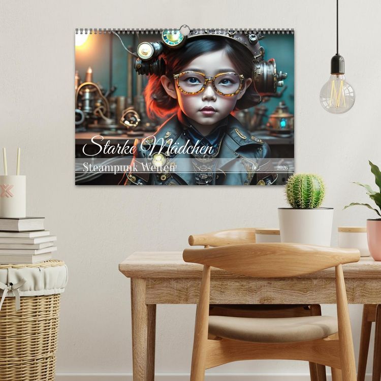 Produktbild: Starke M&auml;dchen - Steampunk Welten (Wandkalender 2026 DIN A3 quer), CALVENDO Monatskalender