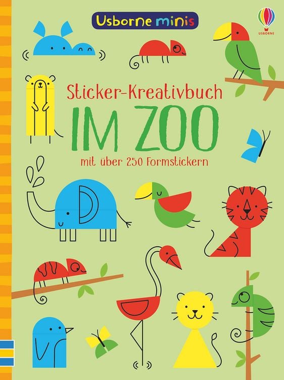 Produktbild: Usborne Minis - Sticker-Kreativbuch: Im Zoo