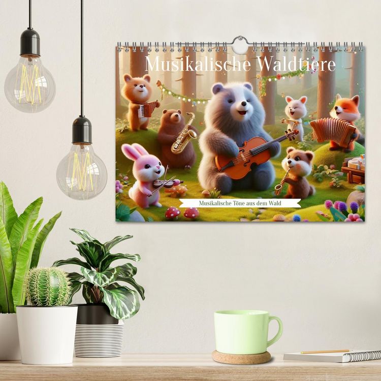Produktbild: Musikalische Waldtiere (Wandkalender 2026 DIN A4 quer), CALVENDO Monatskalender
