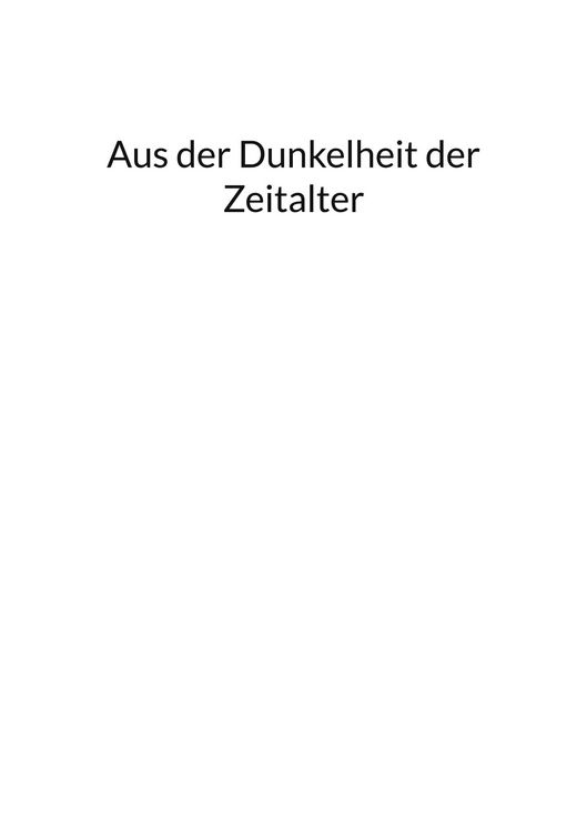 Produktbild: Aus der Dunkelheit der Zeitalter