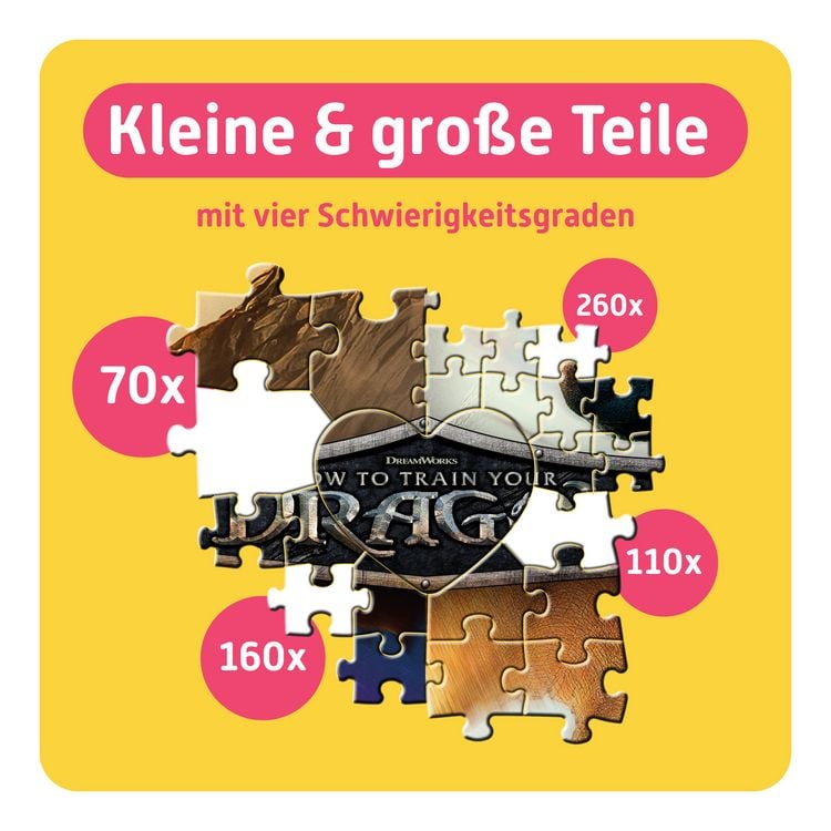 Produktbild: TEAMPUZZLE &ndash; Drachenz&auml;hmen leicht gemacht &ndash; 600 Teile &ndash; Puzzle mit gro&szlig;en & kleinen Teilen