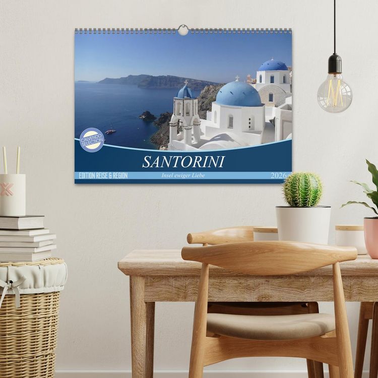Produktbild: Santorini - Insel ewiger Liebe (Wandkalender 2026 DIN A3 quer), CALVENDO Monatskalender