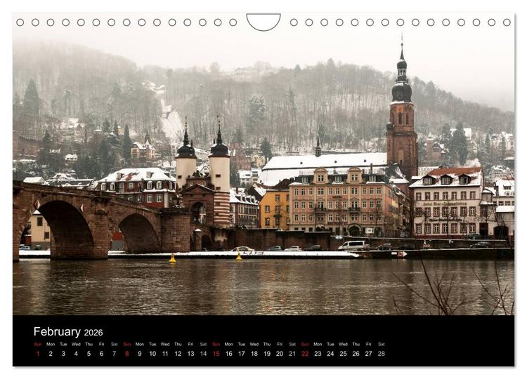 Produktbild: Heidelberg - Views of a City (Wall Calendar 2026 DIN A4 landscape), CALVENDO 12 Month Wall Calendar