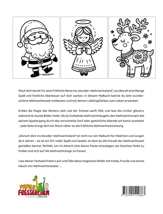 Produktbild: W&uuml;nsch dich ins Wunder-Weihnachtsland ... Festliches Malbuch f&uuml;r Kinder