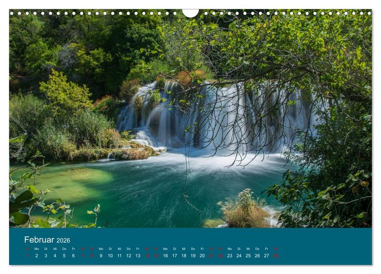 Produktbild: Nationalpark Krka - Wasser-Wunderwelt in Dalmatien (Wandkalender 2026 DIN A3 quer), CALVENDO Monatskalender