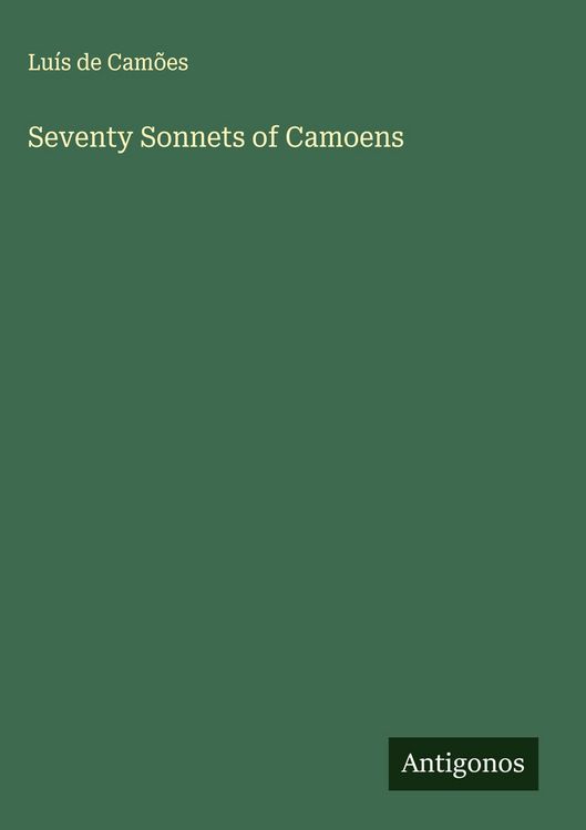 Produktbild: Seventy Sonnets of Camoens