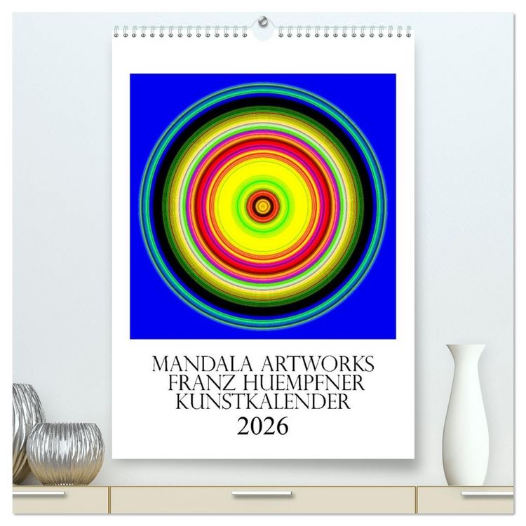 Produktbild: Mandala Artworks - Kunstkalender von Franz Huempfner (hochwertiger Premium Wandkalender 2026 DIN A2 hoch), Kunstdruck in Hochglanz
