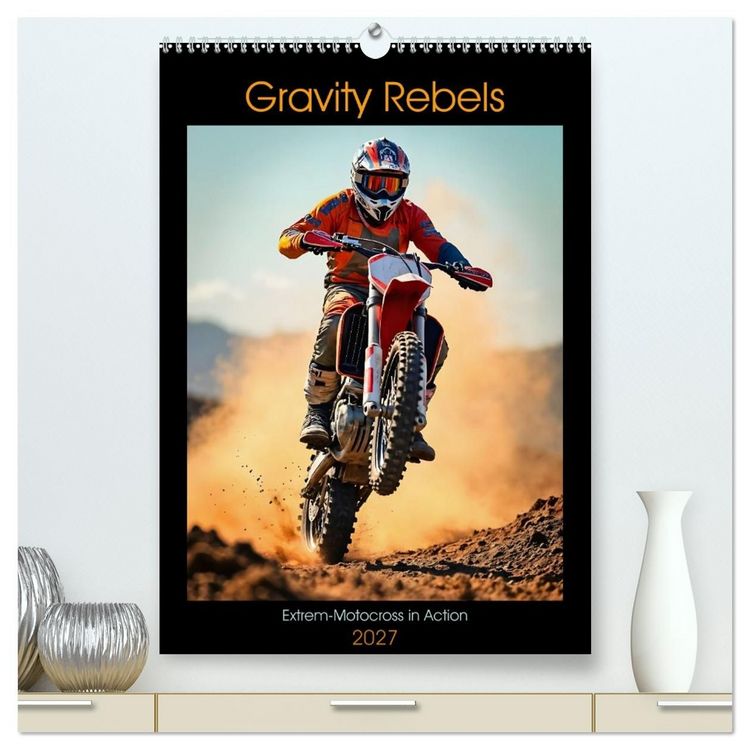 Produktbild: Gravity Rebels - Extrem-Motocross in Action (hochwertiger Premium Wandkalender 2027 DIN A2 hoch), Kunstdruck in Hochglanz