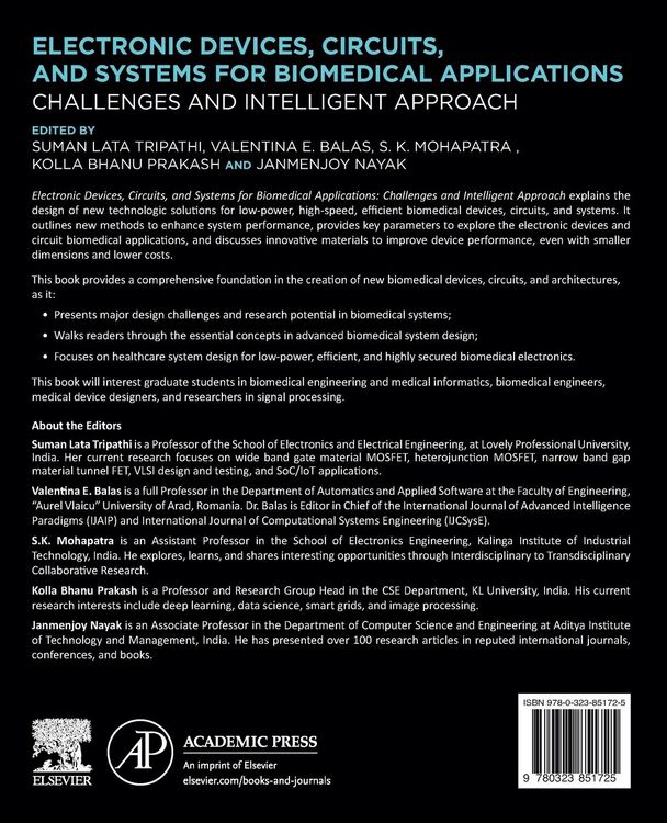 Produktbild: Electronic Devices, Circuits, and Systems for Biomedical Applications