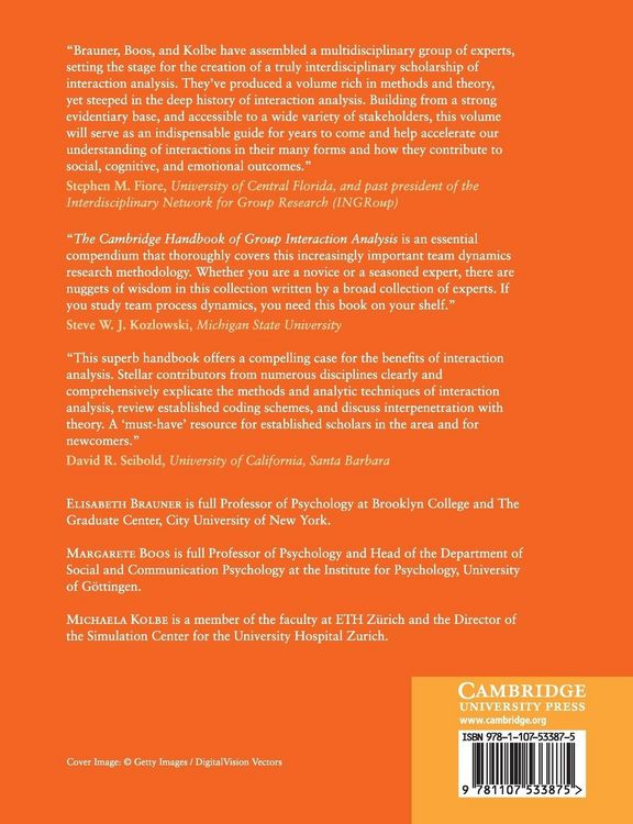 Produktbild: The Cambridge Handbook of Group Interaction Analysis