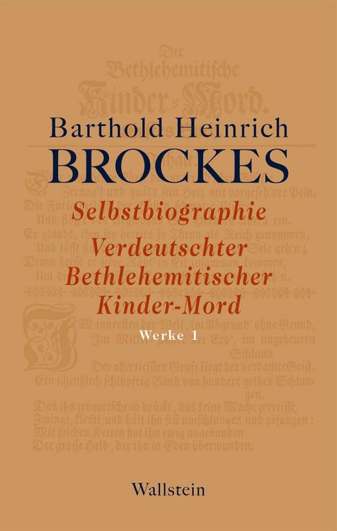 Produktbild: Selbstbiographie - Verdeutschter Bethlehemitischer Kinder-Mord - Gelegenheitsgedichte - Aufs&auml;tze