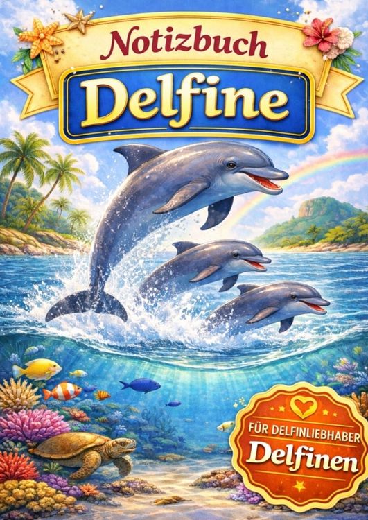 Produktbild: Notizbuch, Delfine