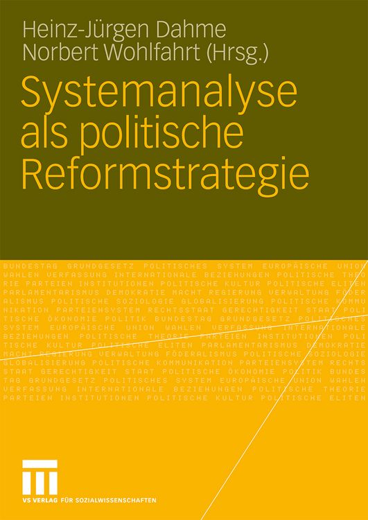 Produktbild: Systemanalyse als politische Reformstrategie
