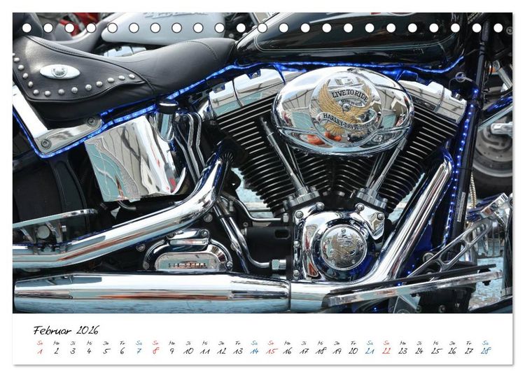Produktbild: Harley Davidson - Details einer Legende (Tischkalender 2026 DIN A5 quer), CALVENDO Monatskalender