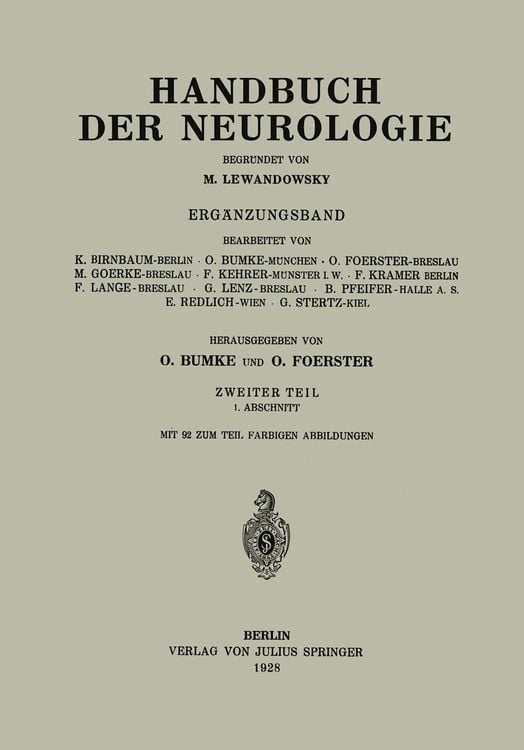 Produktbild: Handbuch der Neurologie