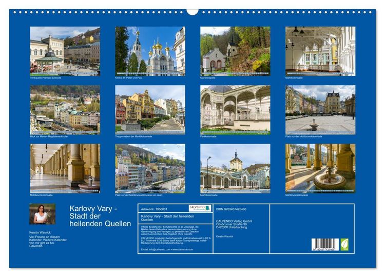 Produktbild: Karlovy Vary - Stadt der heilenden Quellen (Wandkalender 2026 DIN A2 quer), CALVENDO Monatskalender