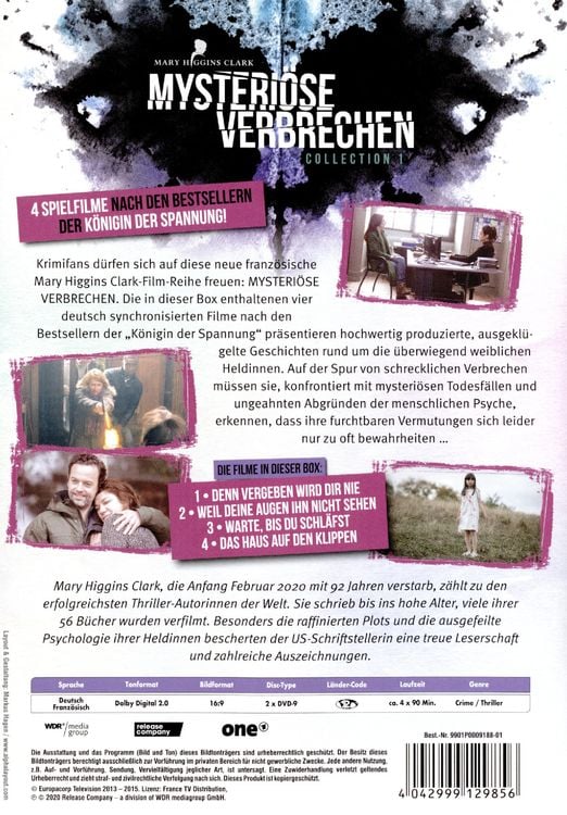 Produktbild: Mary Higgins Clark &ndash; Mysteri&ouml;se Verbrechen &ndash; Collection 1 [2 DVDs]