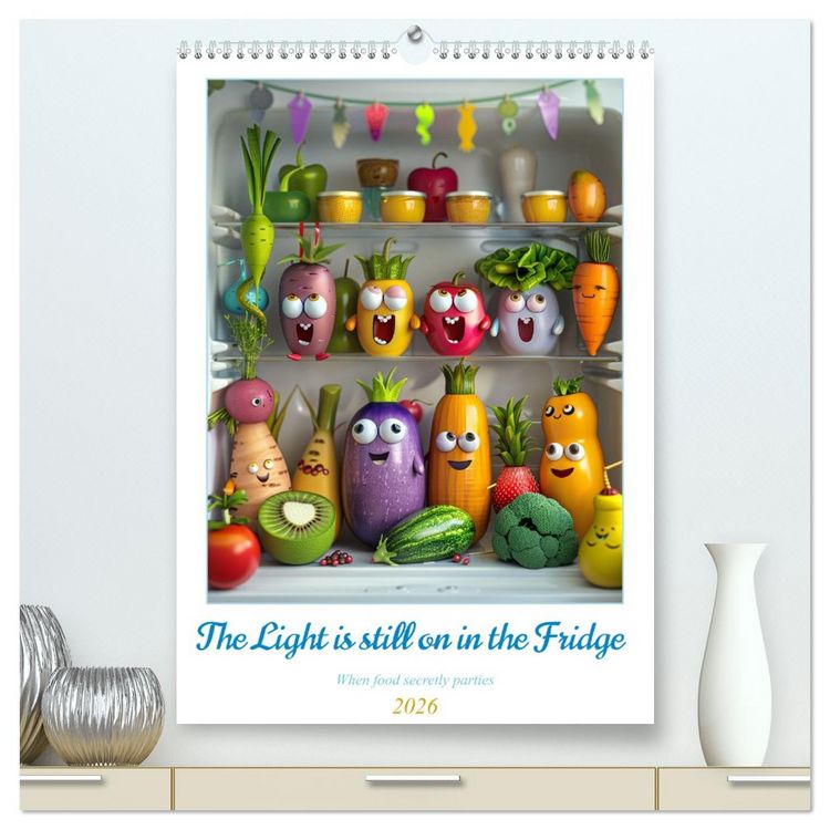 Produktbild: The Light ist still on in the Fridge (High Quality Premium Wall Calendar 2026 DIN A2 portrait),CALVENDO 12 Month Wall Calendar
