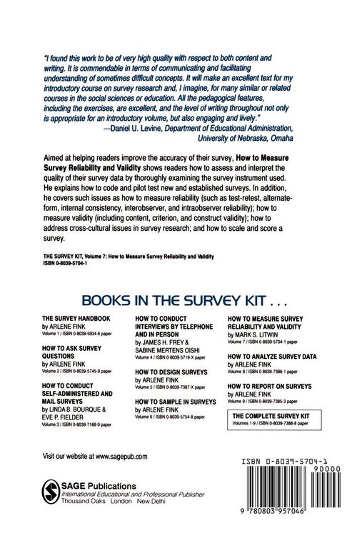 Produktbild: How to Measure Survey Reliability and Validity
