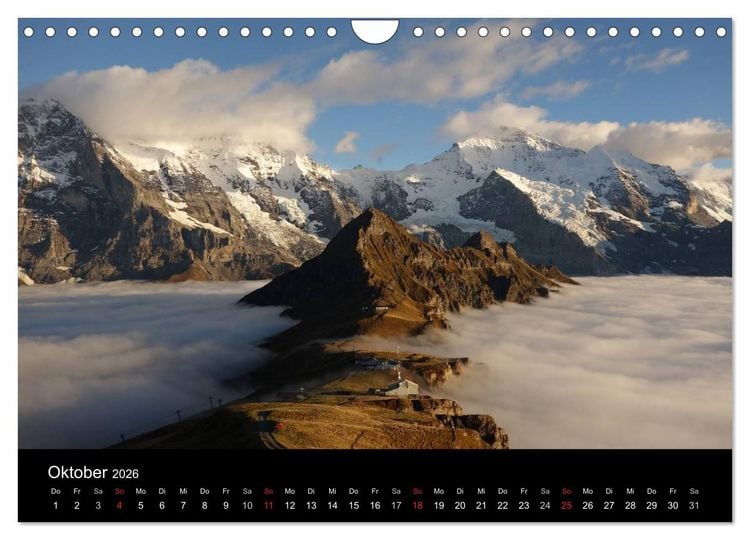 Produktbild: Unterwegs in den Schweizer Bergen - swissmountainview.ch (Wandkalender 2026 DIN A4 quer), CALVENDO Monatskalender