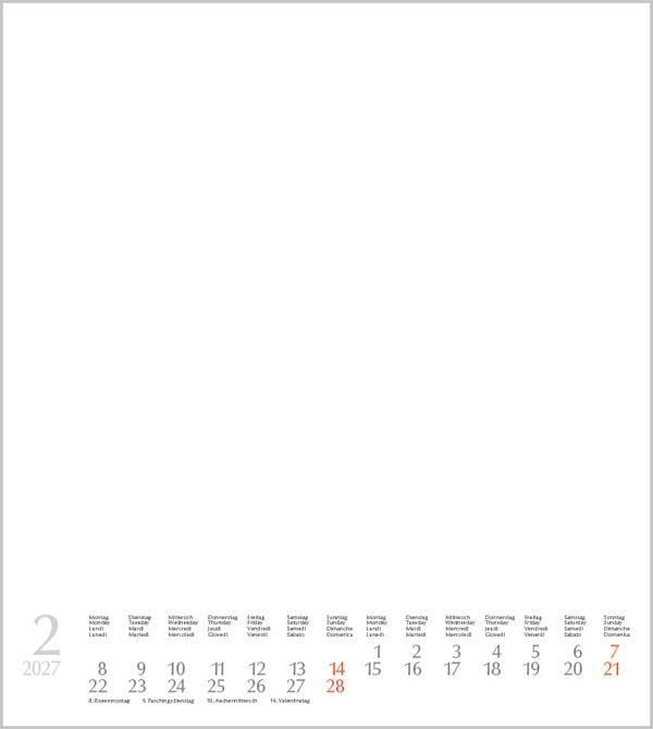 Produktbild: Foto-Malen-Basteln Bastelkalender wei&szlig; 2027
