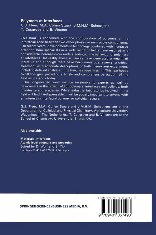Produktbild: Polymers at Interfaces