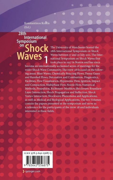 Produktbild: 28th International Symposium on Shock Waves