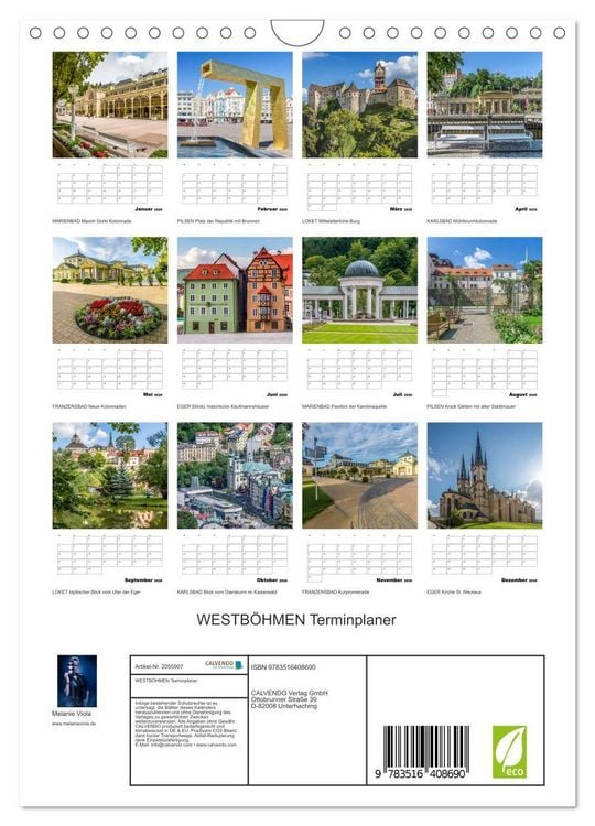 Produktbild: WESTB&Ouml;HMEN Terminplaner (Wandkalender 2026 DIN A4 hoch), CALVENDO Monatskalender