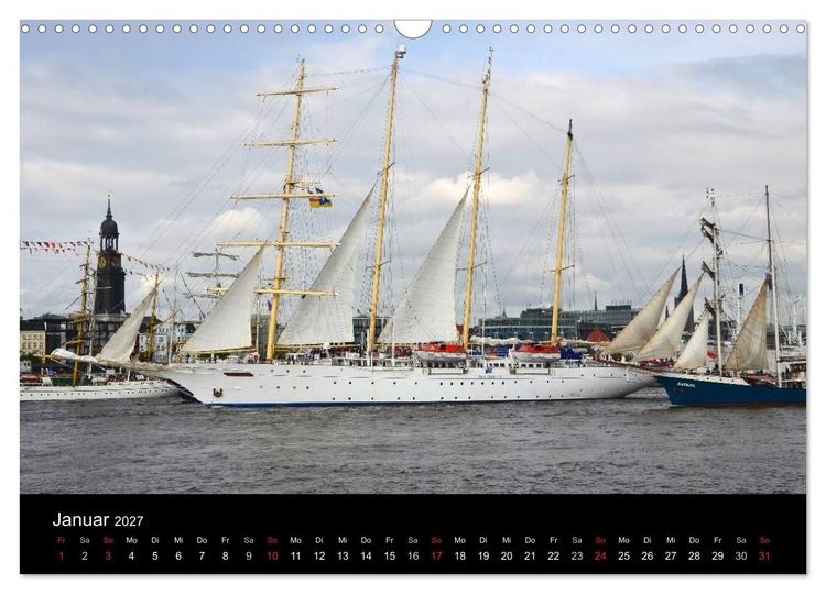 Produktbild: Auslaufparade des Hamburger Hafengeburtstages (Wandkalender 2027 DIN A3 quer), CALVENDO Monatskalender