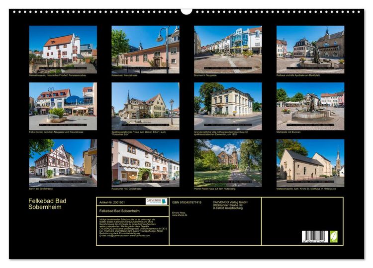 Produktbild: Felkebad Bad Sobernheim (Wandkalender 2026 DIN A2 quer), CALVENDO Monatskalender
