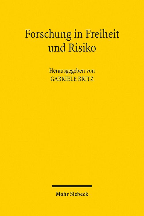 Produktbild: Forschung in Freiheit und Risiko