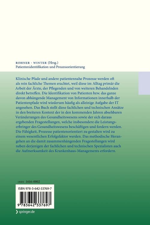Produktbild: Patientenidentifikation und Prozessorientierung