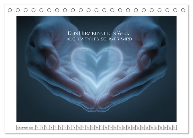 Produktbild: Zeit f&uuml;r Dankbarkeit - Pflege mit Herz (Tischkalender 2026 DIN A5 quer), CALVENDO Monatskalender