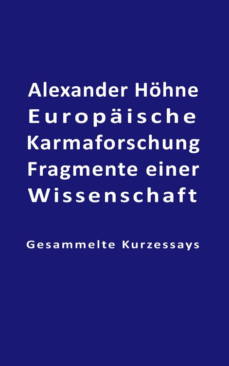 Produktbild: Europ&auml;ische Karmaforschung
