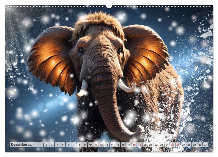Produktbild: Pr&auml;historische Kinderstube - niedliche Tierkinder der Urzeit (hochwertiger Premium Wandkalender 2027 DIN A2 quer), Kunstdruck in Hochglanz