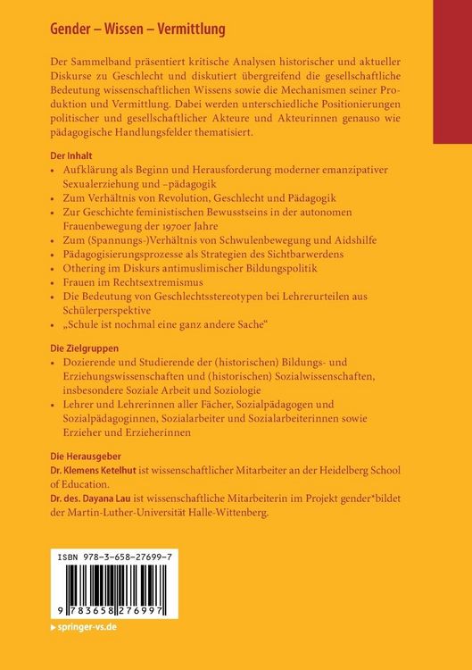 Produktbild: Gender &ndash; Wissen &ndash; Vermittlung