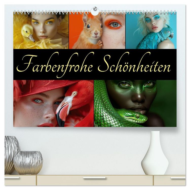Produktbild: Farbenfrohe Sch&ouml;nheiten (hochwertiger Premium Wandkalender 2026 DIN A2 quer), Kunstdruck in Hochglanz