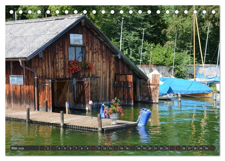 Produktbild: Starnberger See - Auf den Spuren von Ludwig II. und Sisi (Tischkalender 2026 DIN A5 quer), CALVENDO Monatskalender