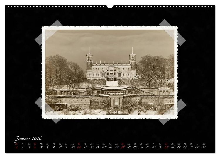 Produktbild: Dresden - Ein Kalender mit Fotografien wie aus einem alten Fotoalbum (hochwertiger Premium Wandkalender 2026 DIN A2 quer), Kunstdruck in Hochglanz