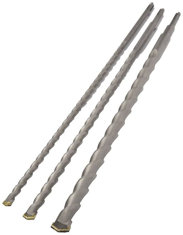 Produktbild: AVIT AV08014 Hartmetall Durchbruchbohrer 3teilig 12 mm, 16 mm, 24 mm Gesamtl&auml;nge 1000 mm SDS-Plus 1 St.