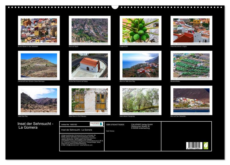 Produktbild: Insel der Sehnsucht - La Gomera (Wandkalender 2026 DIN A2 quer), CALVENDO Monatskalender