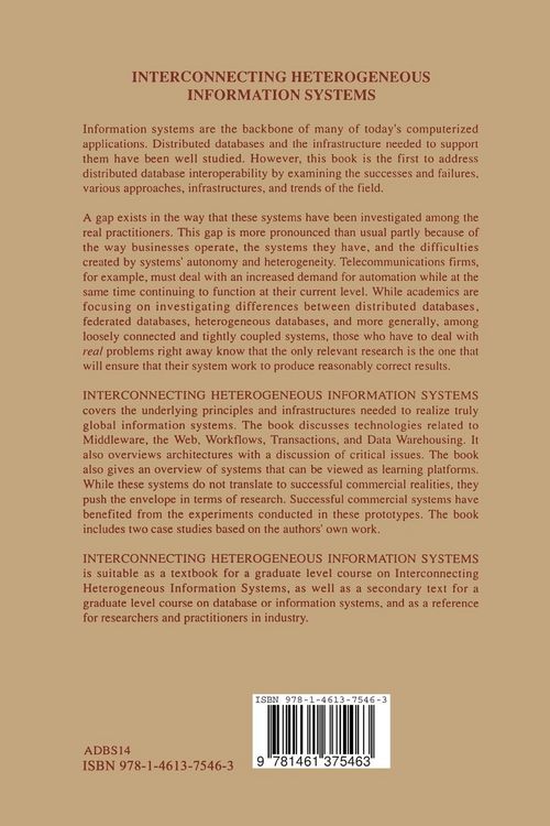 Produktbild: Interconnecting Heterogeneous Information Systems