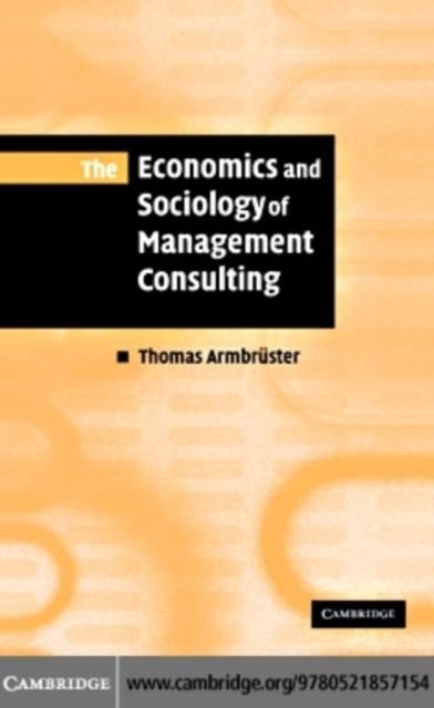 Produktbild: Economics and Sociology of Management Consulting
