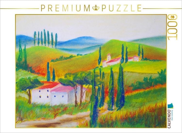 Produktbild: CALVENDO Puzzle Villen in der Toskana | 1000 Teile Lege-Gr&ouml;&szlig;e 64x48cm Foto-Puzzle f&uuml;r gl&uuml;ckliche Stunden
