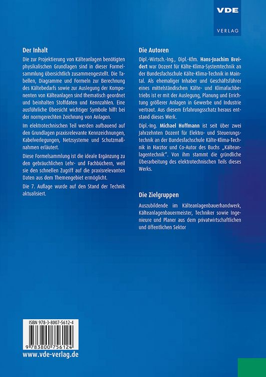 Produktbild: Formeln, Tabellen und Diagramme f&uuml;r die K&auml;lteanlagentechnik