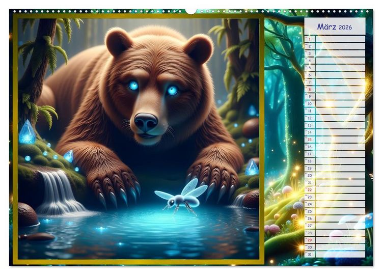 Produktbild: Der magische Freundschaftswald (Wandkalender 2026 DIN A2 quer), CALVENDO Monatskalender
