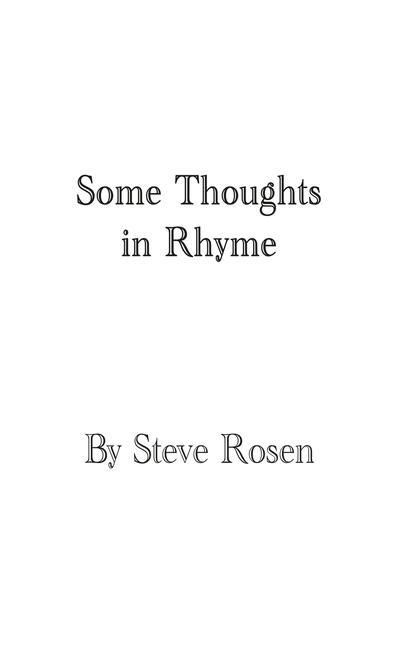 Produktbild: Some Thoughts in Rhyme
