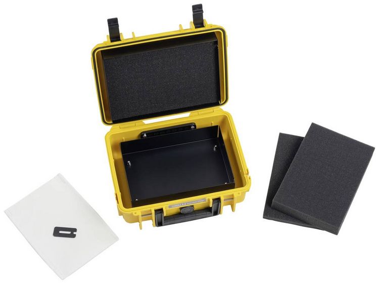 Produktbild: B & W International Akku-Transportkoffer BATTERY.CASE 908.08 (B x H x T) 270 x 215 x 105 mm Gelb/Schwarz PP.41.Y.908